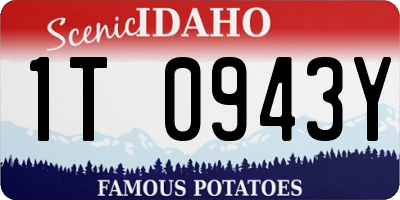 ID license plate 1T0943Y