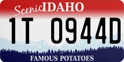 ID license plate 1T0944D
