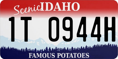 ID license plate 1T0944H