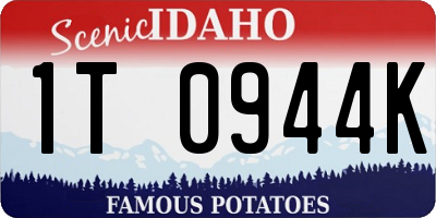ID license plate 1T0944K