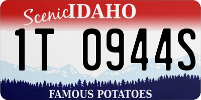 ID license plate 1T0944S