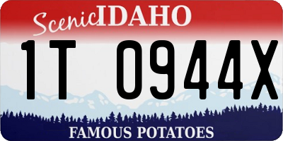ID license plate 1T0944X