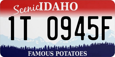 ID license plate 1T0945F