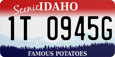 ID license plate 1T0945G