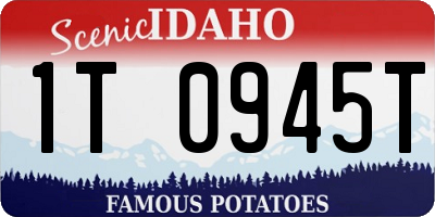 ID license plate 1T0945T