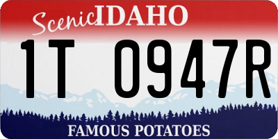ID license plate 1T0947R
