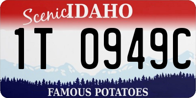 ID license plate 1T0949C