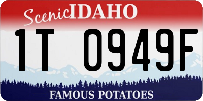 ID license plate 1T0949F
