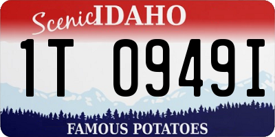 ID license plate 1T0949I