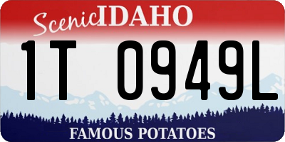 ID license plate 1T0949L