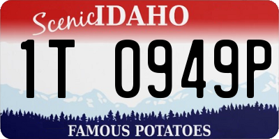 ID license plate 1T0949P