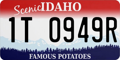 ID license plate 1T0949R