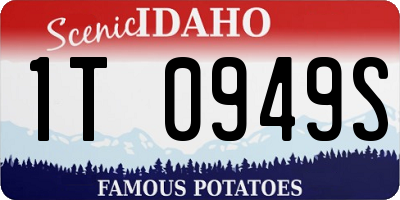 ID license plate 1T0949S