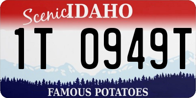 ID license plate 1T0949T