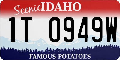 ID license plate 1T0949W
