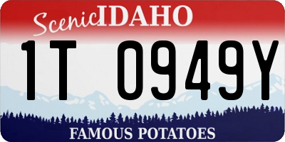ID license plate 1T0949Y