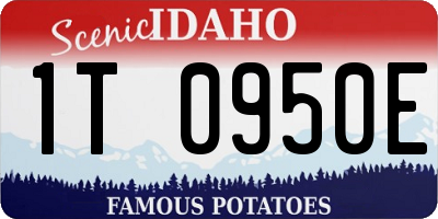 ID license plate 1T0950E