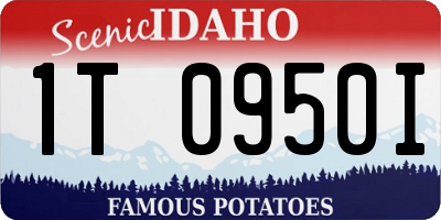 ID license plate 1T0950I