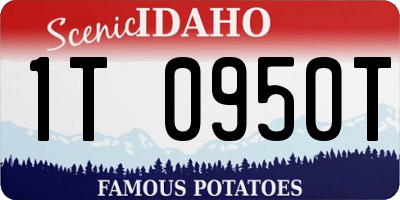 ID license plate 1T0950T