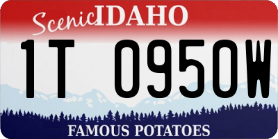 ID license plate 1T0950W