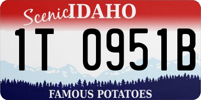 ID license plate 1T0951B