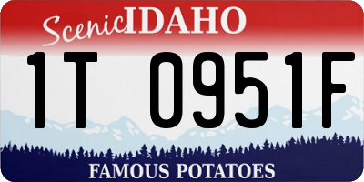 ID license plate 1T0951F