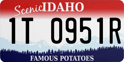ID license plate 1T0951R