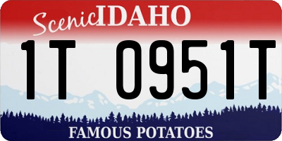 ID license plate 1T0951T