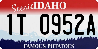 ID license plate 1T0952A