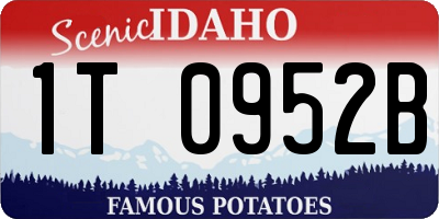 ID license plate 1T0952B