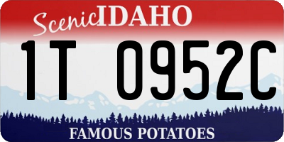 ID license plate 1T0952C