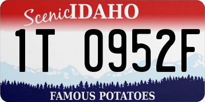 ID license plate 1T0952F