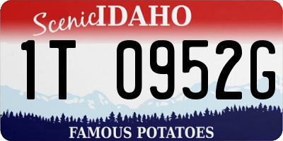 ID license plate 1T0952G