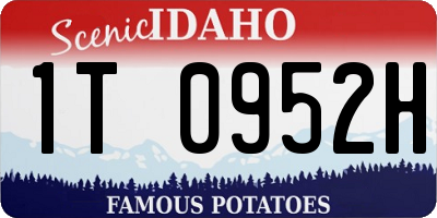 ID license plate 1T0952H