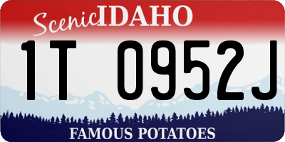 ID license plate 1T0952J
