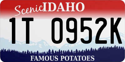 ID license plate 1T0952K