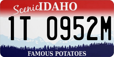 ID license plate 1T0952M