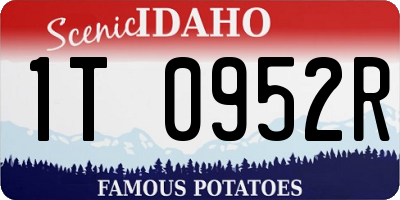 ID license plate 1T0952R