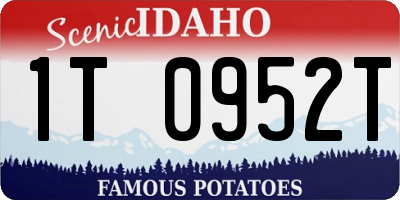 ID license plate 1T0952T