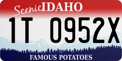 ID license plate 1T0952X