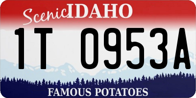 ID license plate 1T0953A