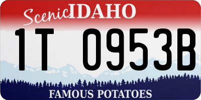 ID license plate 1T0953B