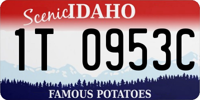 ID license plate 1T0953C