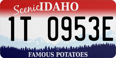 ID license plate 1T0953E