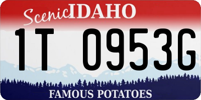 ID license plate 1T0953G