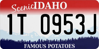 ID license plate 1T0953J