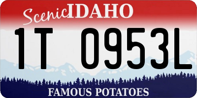 ID license plate 1T0953L