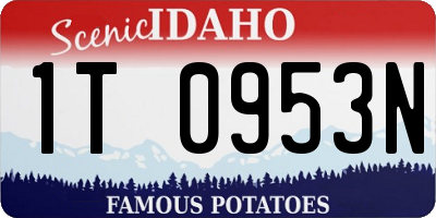 ID license plate 1T0953N