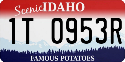 ID license plate 1T0953R