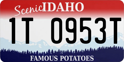 ID license plate 1T0953T